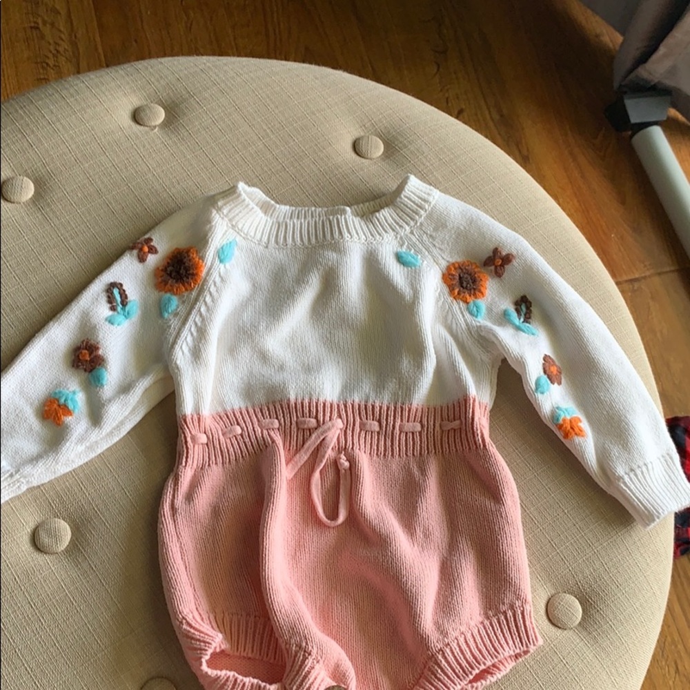 Baby girl sweater  romper
